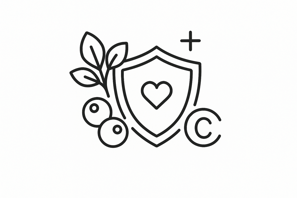 A LINE ICON OF ANTIOXIDANS & IMMUNE SUPPORT